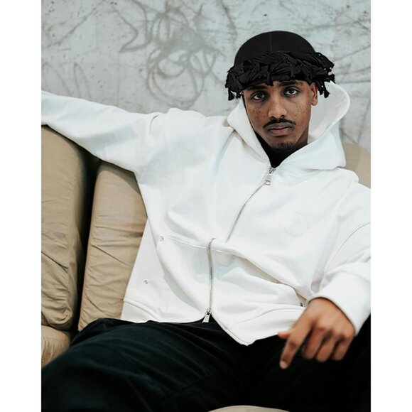 ⚡Men Women Colorful Tassel Grey Satin Head Wraps Skull Cap Braid Beanie Turban - Picture 6 of 9